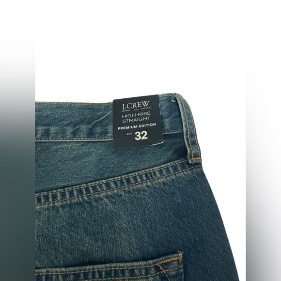 13. J-Crew  | NWT High Rise Straight Jeans Factory (Premium Edition) ButtonFly - Picture 5 of 7